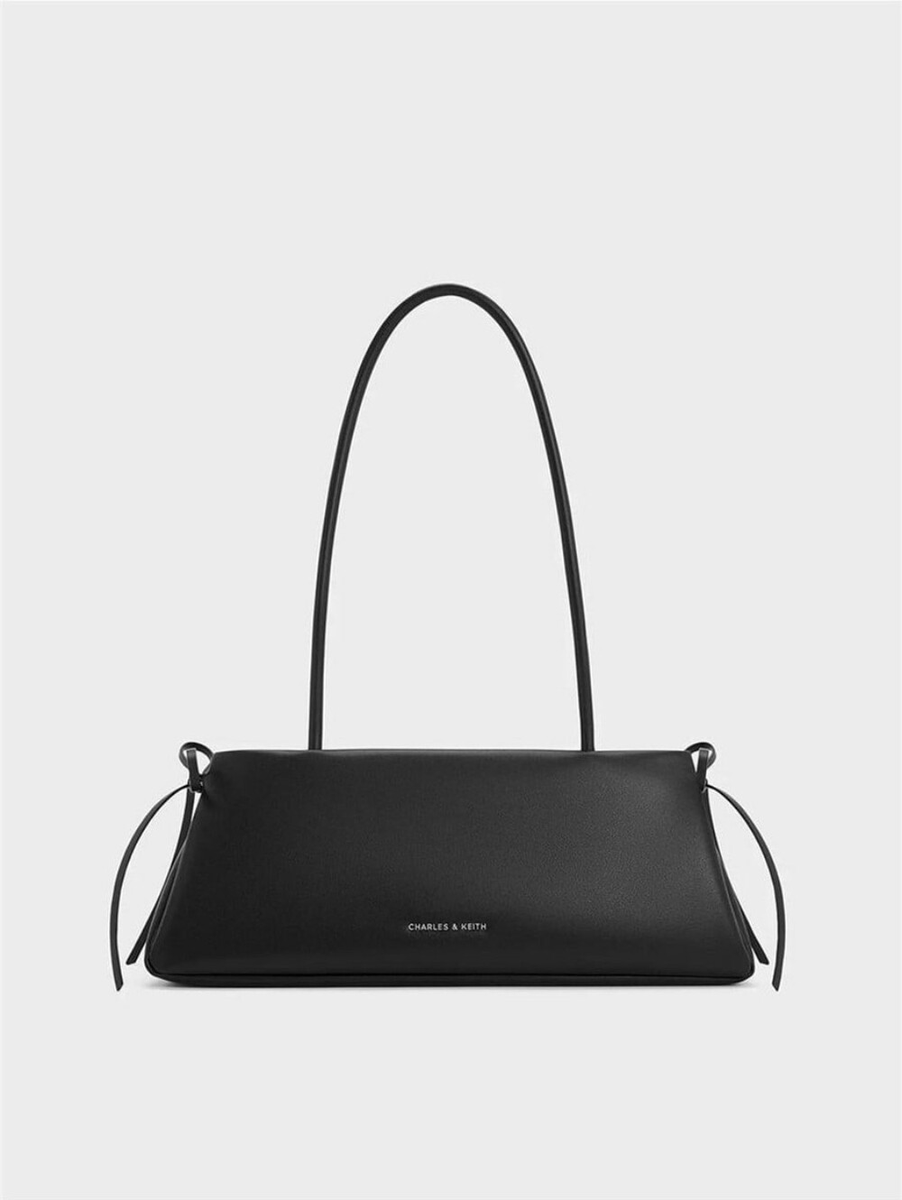 Charles & Keith Hazel Bow Shoulder Bag - Noir